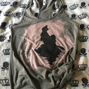 Little mermaid, Disney, fandom, bleached racerback Tank top
